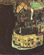 Egon Schiele City on the Blue River II (mk12) china oil painting reproduction